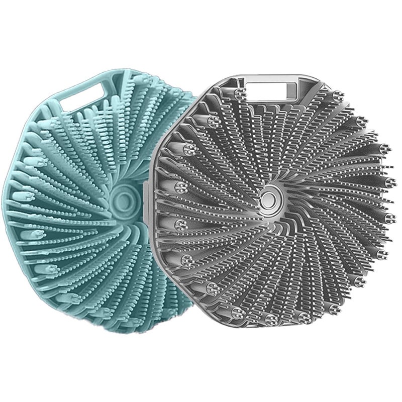RamPula Silicone Body Scrubber Shower Brush Super-Exfoliating Body Brush & Non-Slip Strap, Loofah Alternative Bath Scrubber for Sensitive/All Skin Types, Gentle Massage & Effective Shower Exfoliation - Image 1